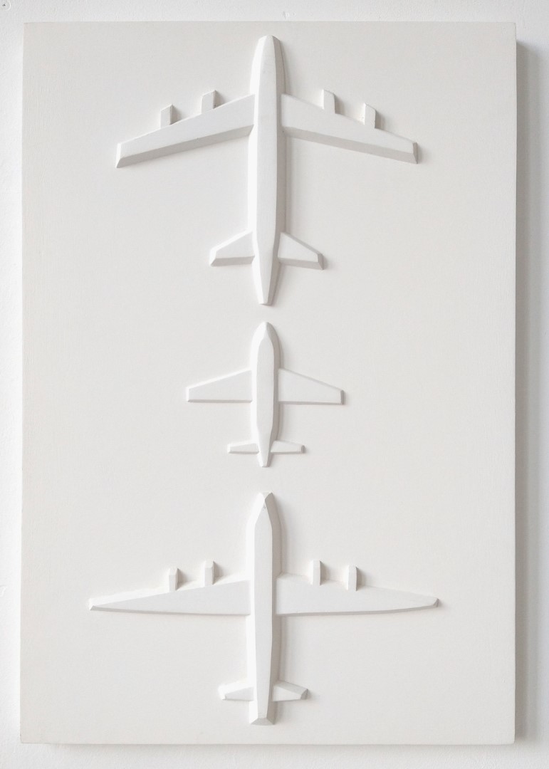 Plane Totem (2014), 61.2 x 41.8 x 3.5 cm, wood, mdf and gesso